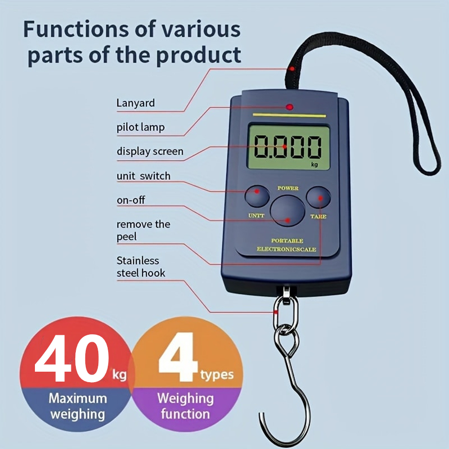 Useful Electronic Gadgets - 40kg wielofunkcyjna Mini elektroniczna cyfrowa przenośna