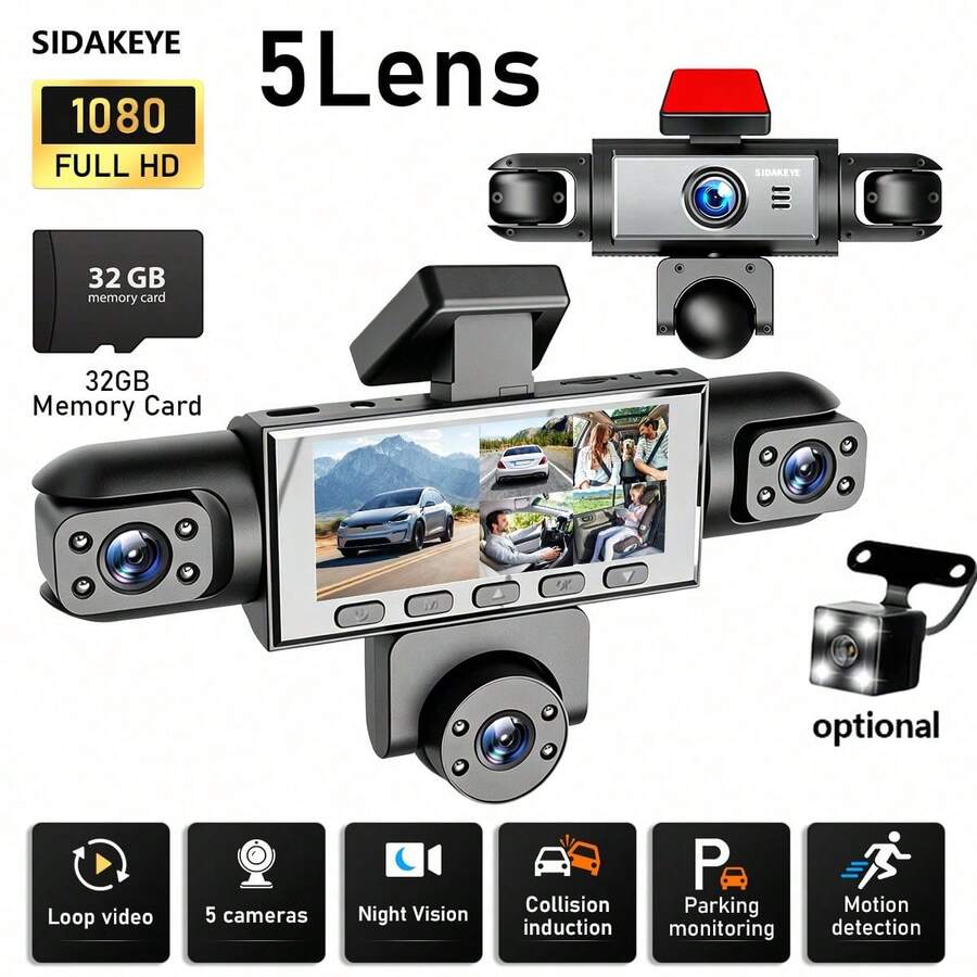 Panoramic Dash Cam 360 - SKYWORTH SIDAKEYE 360 ° Panoramiczny 5-kierunkowy