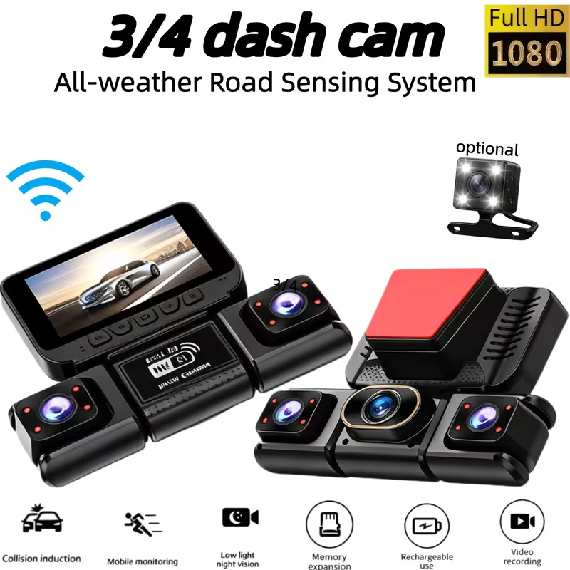 3/4-kanałowy WiFi 360 °   Kame – Panoramic Dash Cam 360 recenzja i cena