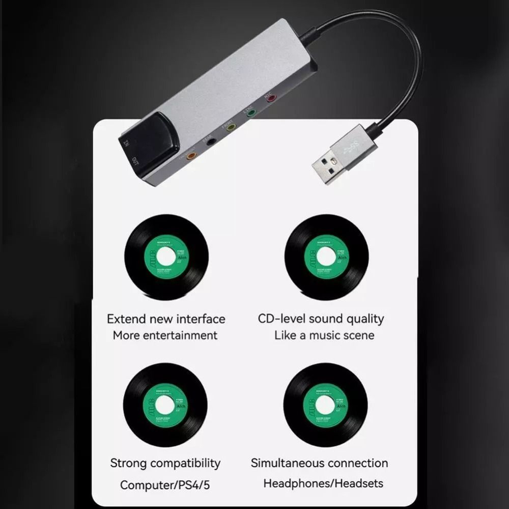 Nowa karta dźwiękowa USB 7.1 5 – Usb Sound Card External recenzja i cena