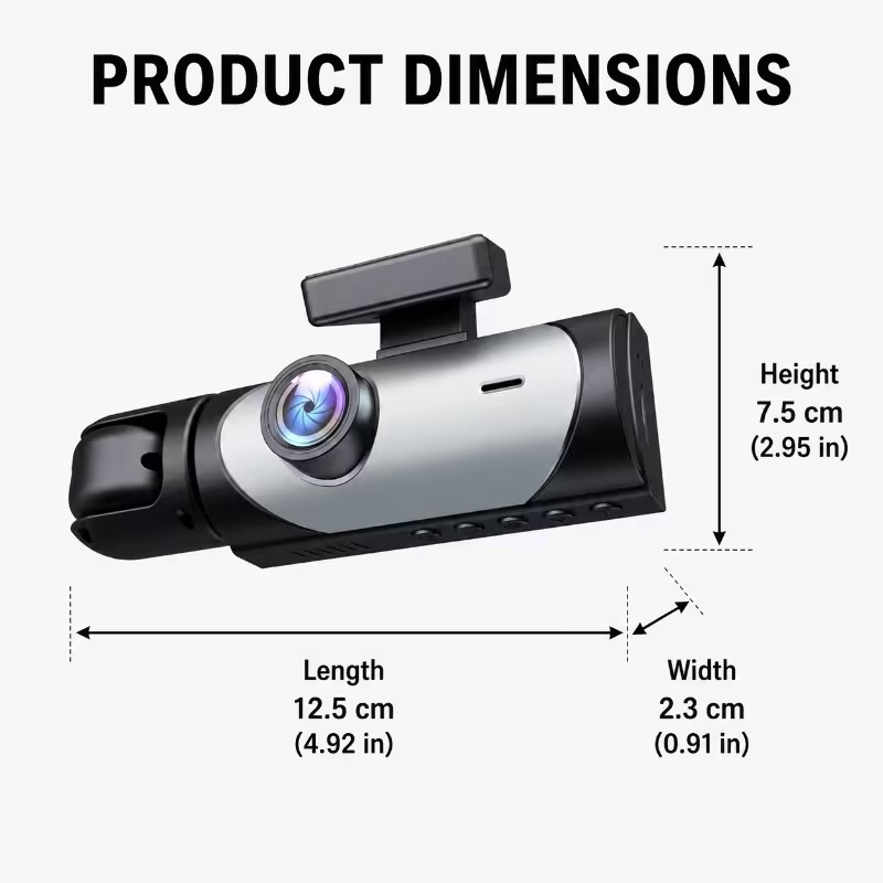 2/3-kanałowa kamera samochodow – Panoramic Dash Cam 360 recenzja i cena