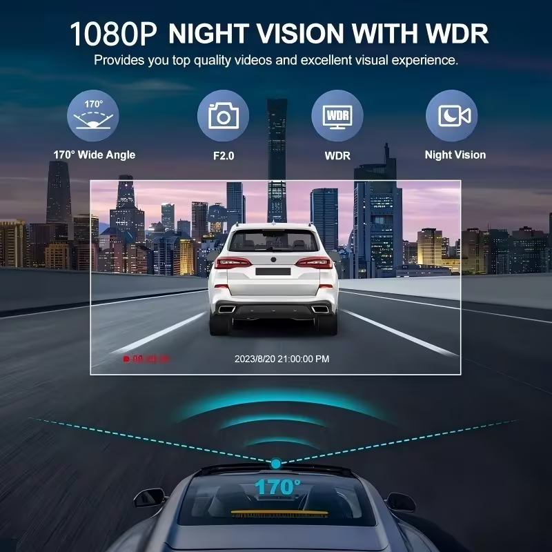 2/3-kanałowa kamera samochodow – Panoramic Dash Cam 360 recenzja i cena