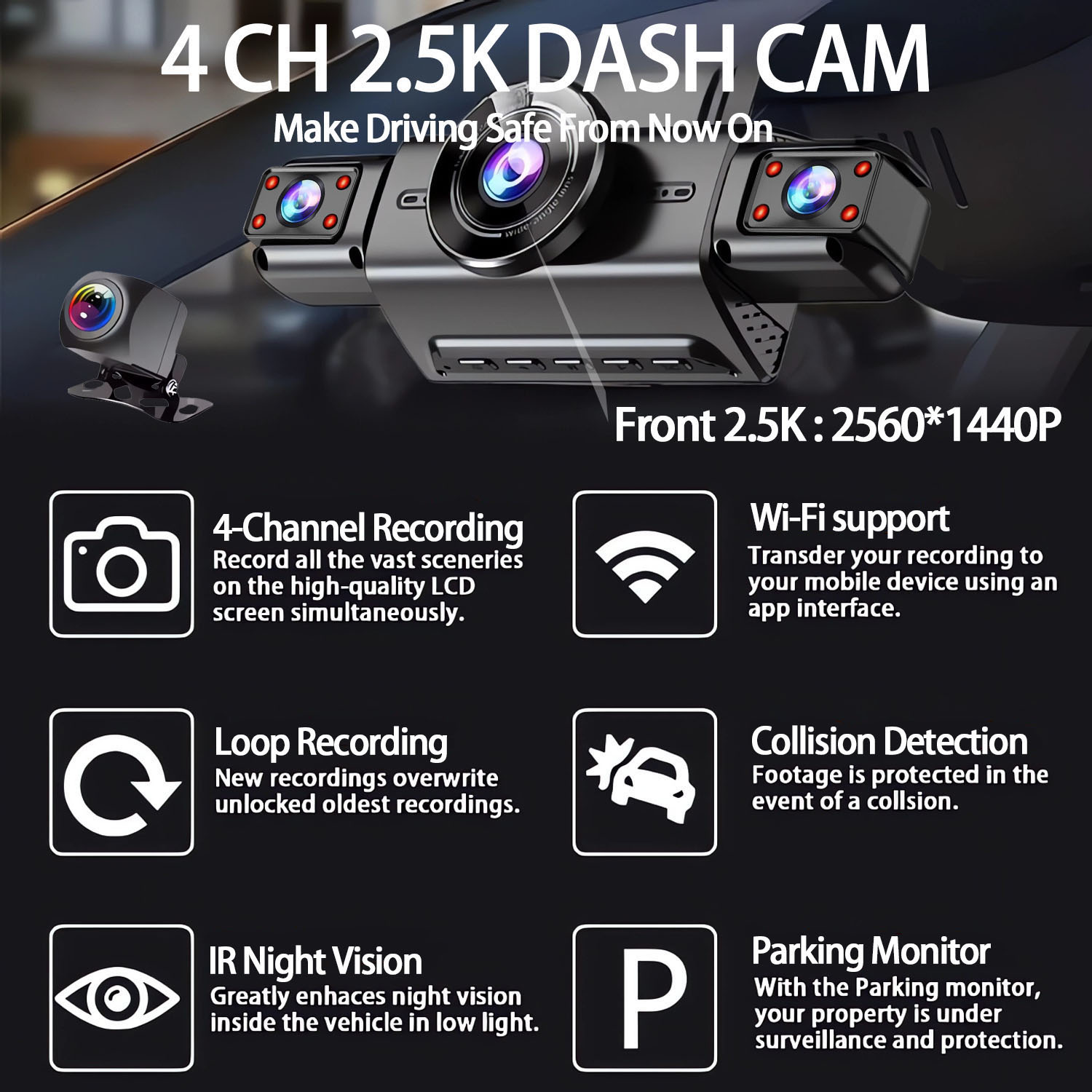 Kamera samochodowa 360 stopni  – Panoramic Dash Cam 360 recenzja i cena