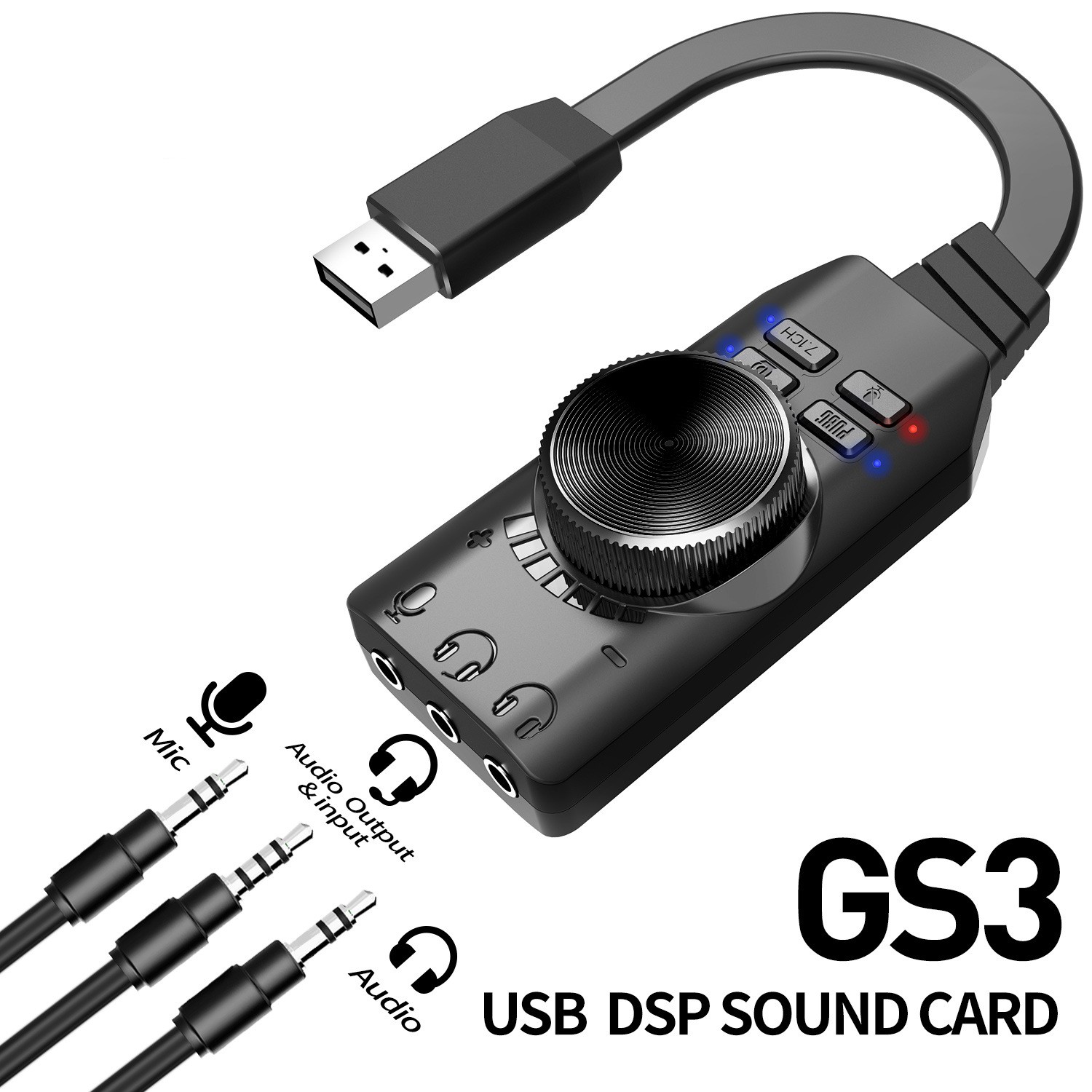 Adapter karty dźwiękowej GS3 7 – Usb Sound Card External recenzja i cena